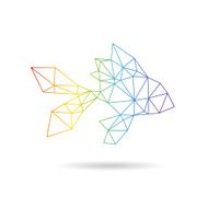 Fish abstract isolated on a white backgrounds N5