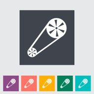 Timing belt flat icon N4