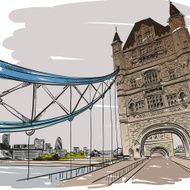 London bridge hand drawn vector illustration N7