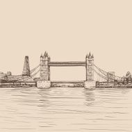 London bridge hand drawn vector illustration N8