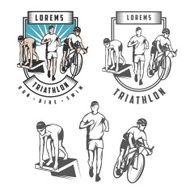 Triathlon emblems and design elements N2