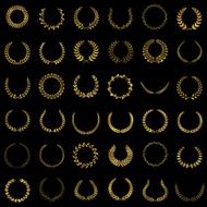 Golden laurel wreaths N3
