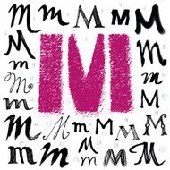 Vector alphabet Letter M