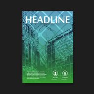 Flyer or Cover Design with Skyscrapers N6