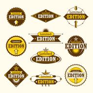 Set of limited edition labels