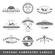 Set of vintage labels carpentry N2