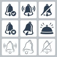Bell related vector icon set N2