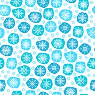 Seamless pattern of snowflakes N17