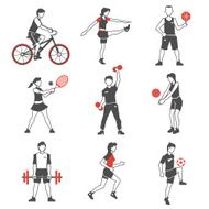 Sport People Icon Black N2