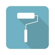 Square paint roller icon