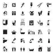 Bathroom icons set N6