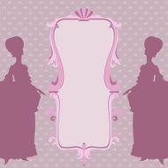 Rococo style vector background N2