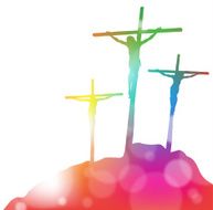 Jesus Christ on the Cross in Abstract
