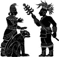 Mayan Men silhouettes