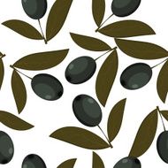 Seamless texture of black olives