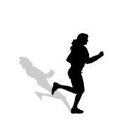 Vector silhouette of a woman N2126