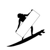 Vector silhouette of a woman N2127