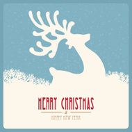 reindeer vintage merry christmas N4