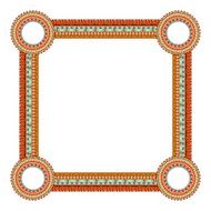 Original Abstract frame in Mexico tribal style Vector illustrat N2