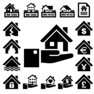 House insurance icons Set