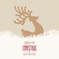 reindeer merry christmas snowy background N16