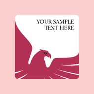 Graceful soaring eagle logo with outstretched wings N9