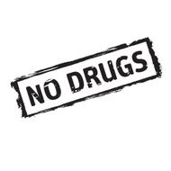 Black vector grunge stamp NO DRUGS