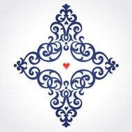 Vector baroque pattern in Victorian style N2