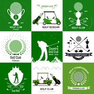 Set of retro Golf logos emblems N2