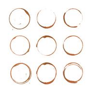 Coffee stain circles set N2