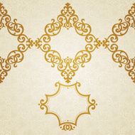 Vector ornate border in Victorian style N8