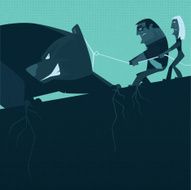 couple pulling bear