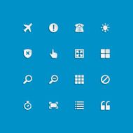 Web site vector icons set bend paper effect N27