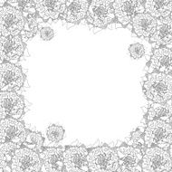 Flower lace frame