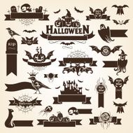 Set of halloween decorative elements N5