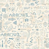 Seamless pattern with doodle arrows N2