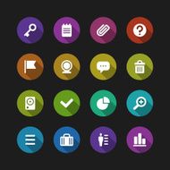 Web site vector icons set shadow effect N31