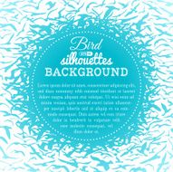 Vector bird silhouettes background