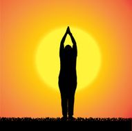 Vector silhouette of woman N547