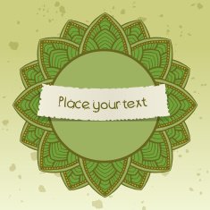 Abstract background of green leaves in the form sun
