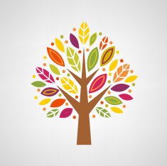Colorful stylized tree