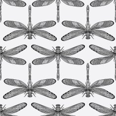 Dragonflies seamless pattern N5