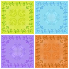 Abstract floral background set N2