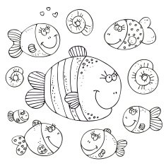 Vector fish set