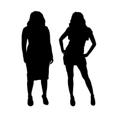 Vector silhouette of a couple N260