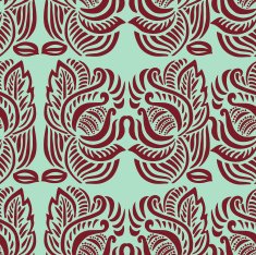 Abstract pattern with stylized flowers
