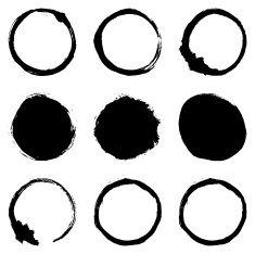 Circular Brush Stroke Set N5