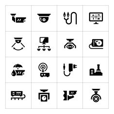 Set icons of video surveillance