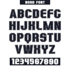 Sans serif font with the contours N2