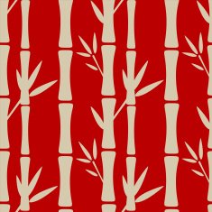 Seamless pattern with silhouettes bamboo trees N4